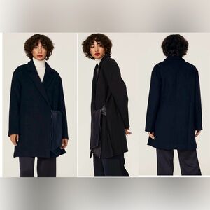 Thakoon Collective Tie Wrap Coat - Navy Blue (6)